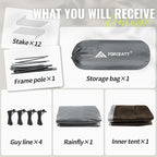 Forceatt Tent for 2 and 3 Person is Waterproof and Windproof, Camping Tent for 3 to 4 Seasons,Lightweight Aluminum Pole Backpacking Tent Can be Set Up Quickly,Great for Hiking