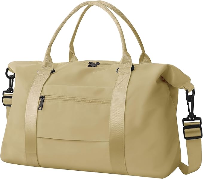 Travel Duffle Bag, Waterproof Weekender Bag Carry On Tote Bags for Women, Travel Essentials Sport Gym Bag for Men, Hospital Bag for Labor and Delivery, Overnight Bag Luggage Bag with Trolley Sleeve