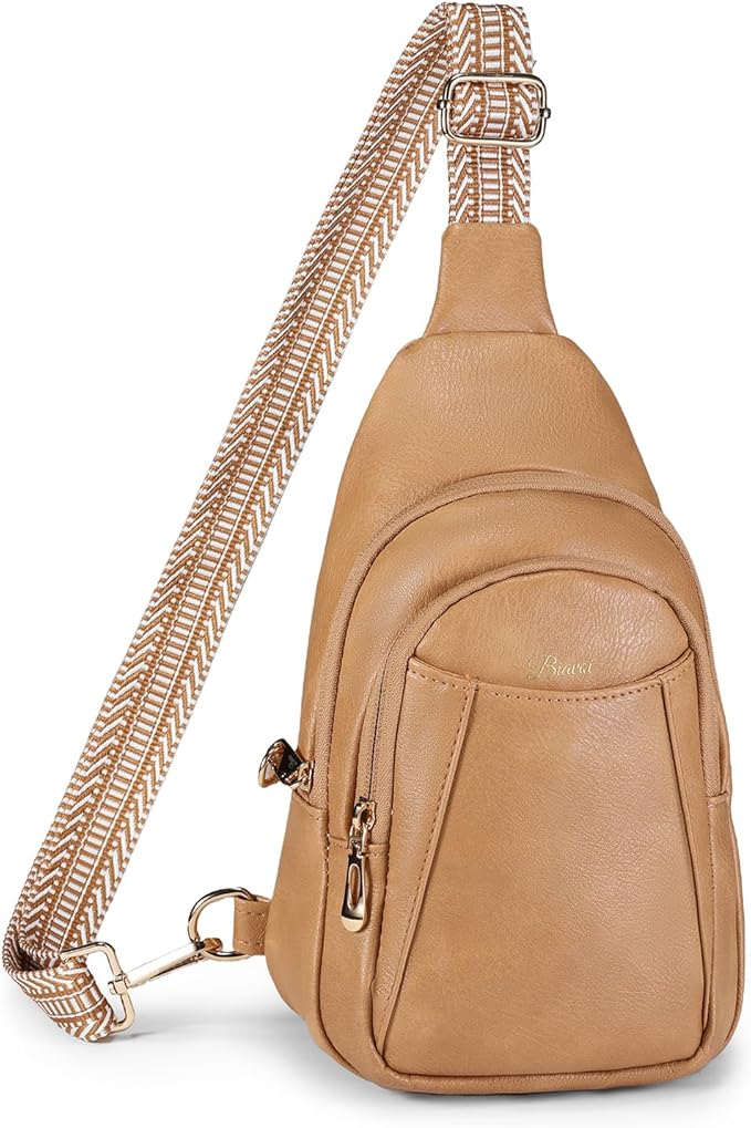 Crossbody Bags for Women Anti Theft Vegan Leather Sling Bag RFID Blocking Chest Bag for Travel