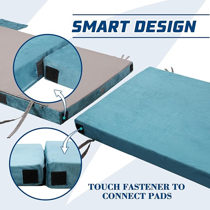 Foam Camping Mattress - Roll Up Sleeping Mat for Cot, Foam Sleeping Pad for Camping with Cover for Kids, Adults, Portable Camping Mat, Camping Pad for Bed, Car