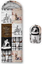 Sleeping Bags for Adults and Kids，3D Printing Camping Sleeping Bag for Girls Boys Lightweight Waterproof Cold/Warm 3-Season，Outdoor Travel with Compression Bags