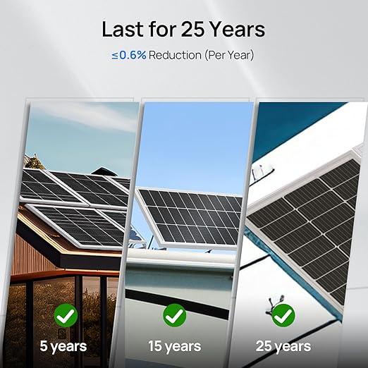 ECO-WORTHY 400W Solar Panels 4pcs 100 Watt 18V Monocrystalline Solar Panel Module for Off Grid PV Power for Home, Camping, Boat, Shed Farm, RV,12V Battery,2-Pack 2 * 100W