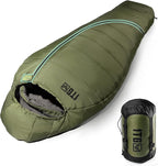 Sleeping Bag for Adults, Warm Weather Camping Mummy Sleeping Bags (25-36℉) with Adjustable Hood, Phone Pocket & Compression Sack for Hiking Travel Hunting