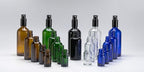 YIZHAO Green Glass Spray Bottles 4oz, with Small Fine Mist Spray, Metal Cap, Refillable for Essential Oil,Travel,Cleaning,Perfume,Aromatherapy,Makeup – 9 Pcs