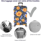 Luggage Cover£¬ Suitcase Covers 19-30 Inch Expandable Anti-Scratch Luggage Protector Flower for Carry on Luggage S 19-20IN