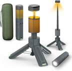 Telescopic Camping Light - 10500mAh Rechargeable Camping Lantern with Storage Bag, Dimmable Magnetic Tent Lamp, Waterproof Camp Light Outdoor Work Emergency Lights for Home Power Outage, Hiking -Gray