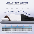 Elegear FiberAir Camping Sleeping Pad, 4’’ Ultra-Thick & 1100lb Ultra-Support Camping Air Mattress with Multi-Function Electric Pump, Durable Sleeping Pad for Camping/Hiking/Tent/Home