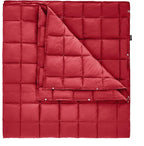 KingCamp Ultralight Camping Blanket, Packable Down Alternative Puffy Wearable Blankets Weatherproof Warm Package Quilt with Snap Buttons for Outdoor Hiking Travel Picnic Stadium (79" x 53", WINE)