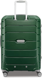 Samsonite Freeform Large Checked Luggage with Dual 360° Spinner Wheels - TSA Lock, Airline-Approved - Lightweight Durable Polypropylene Expandable Hardshell - Pine Green