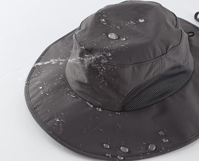 Home Prefer UPF50+ Mens Sun Hat Wide Brim Fishing Hat for Men UV Protection Womens Beach Bucket Hat for Golf Hiking Gardening