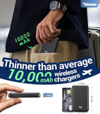 for Magsafe Battery Pack, 10000mAh Magnetic Portable Charger with USB-C 20W Fast Charging, Slim & Lightweight Wireless Power Bank for iPhone Air/17/16/15/14/13 Series, for Travel Cruise Essentials