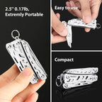 Nextool EDC Keychain Multitool, 10 in 1 Mini Pocket Knife Multi Tool with Needlenose Pliers, Scissors, Mini Useful Cool Gadgets for Men, Father's Day Gifts from Daughter-Sliver