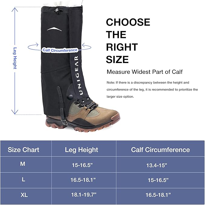 Unigear Snake Gaiters, Puncture-Proof Leg Gaiters, Lightweight, Super Thin, Hunting Gear for Hunting Hiking Farm Working