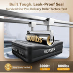 Air Mattress Full with Built in Pump,18’’Raised Blow Up Mattress,Self Inflatable Mattress in 3 Mins,Portable Air Bed for Home,Floor&Travel,Full Size Air Mattress for Adults 660LB Max,Black