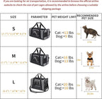 Wakytu Airline Approved Pet Carrier, TSA Approved Soft Sided Travel Bag for Small Dogs and Cats, 5 Mesh Windows & Padded Shoulder Strap for Plane Underseat, 17.7"x11"x8.3"
