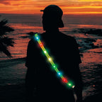 Running Lights for Runners Light Up Vest for Night Walking Neon Vest Shoulder Light Led Belt for Night Safety Wearable Led Lights Reflective Sash