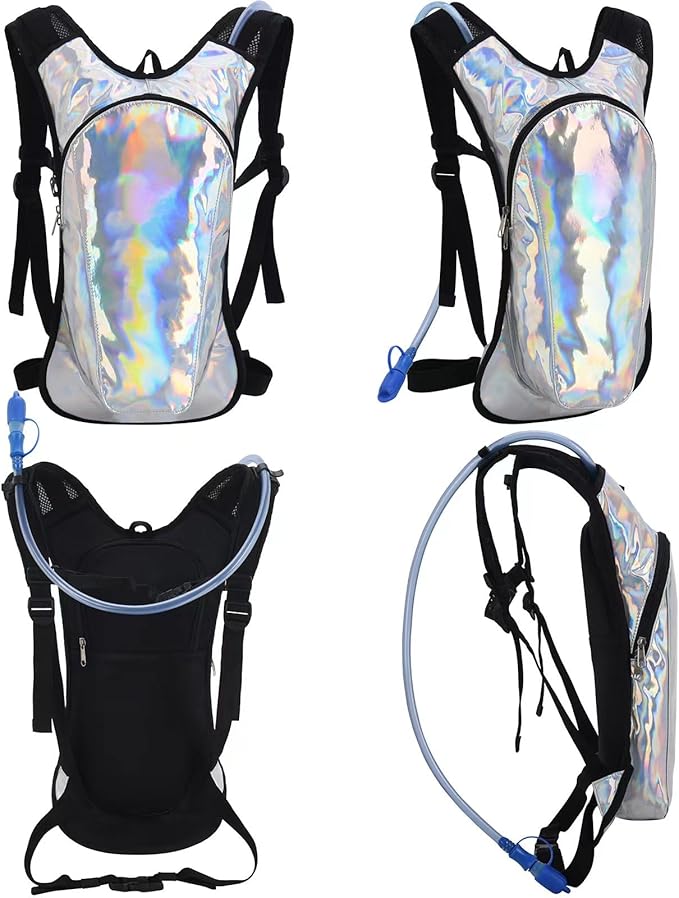 Roptat Hydration Backpack Pack with 2L Hydration Bladder - Lightweight Water Backpack Water Pouch for Women Men Running Riding Biking Music Festival