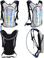 Roptat Hydration Backpack Pack with 2L Hydration Bladder - Lightweight Water Backpack Water Pouch for Women Men Running Riding Biking Music Festival