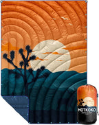 Camping Blanket,Lightweight Puffy Printed Camping Blanket Packable Outdoor Blanket for Camping,Traveling, Stadium, Hiking, Picnics