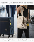 LUGGEX TSA Locks for Luggage, Suitcase Locks TSA Approved, Luggage Locks, Ease of Use & Durable(Blue,4 Pack)
