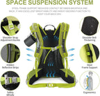 Hiking Backpack, Waterproof Hiking Daypack with 3L Water Bladder and Rain Cover, Lightweight Travel Camping Backpack for Men Women (Fruit green)