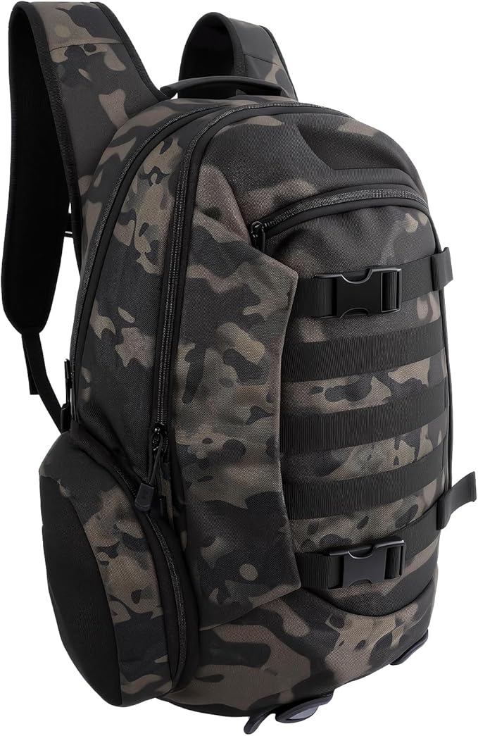 35L Tactical Backpack for Men, MOLLE Military Bug Out Bag, Waterproof Rucksack for Hiking with Hydration Port Balck CP