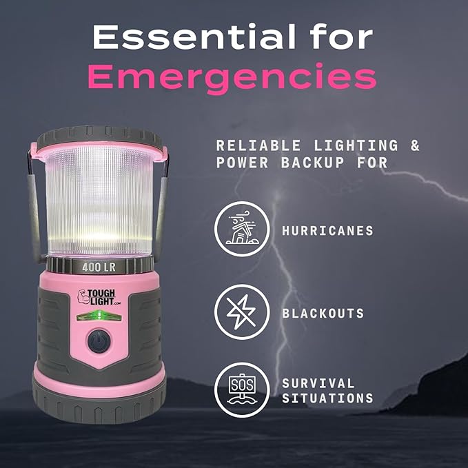 USB Rechargeable Camping Lantern, 400 Lumens LED Lantern, Hanging Tent Lamp, 6000mAh Power Bank, 200 Hour, 6 Modes, for Outdoors & Emergency