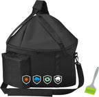 Portable Grill Carry Bag Compatible with Weber Smokey Joe 14-inch Charcoal Grill and Smokey Joe Premium 14-inch Charcoal Grill, with Pocket, Handle and Shoulder Strap, Black