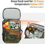 Kalesi Cooler Backpack 36 Cans Lightweight Insulated Backpack Cooler Leak-Proof Travel Camping Lunch Backpack Outdoor Cutlery Backpack for Men and Women