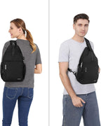MOSISO Sling Backpack Bag, Crossbody Shoulder Bag Travel Hiking Daypack Chest Bag with Front Square Pocket&USB Charging Port