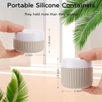 8 Pack Travel Bottles TSA Approved 1oz 3oz Leak Proof Silicone Squeezable Containers in Clear Bag for Cosmetic Face Hand Body Cream