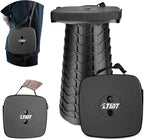 Upgraded Square Folding Stool, Max Load Capacity 485lbs, Portable Collapsible Seat, Telescoping Foldable Stool for Camping,Fishing,Hiking,Travel