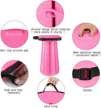 Upgraded Folding Stool - 485lbs Load Capacity,Telescopic Stool,Portable Collapsible Seat for Camping,Fishing,Hiking,Travel (Square-Pink)