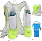 Running Hydration Vest Backpack, Lightweight Water Backpack with 1.6L Water Bladder Daypack for Women Men,Adjustable Running Vest Pack for Trail Running Hiking Cycling Race Marathon