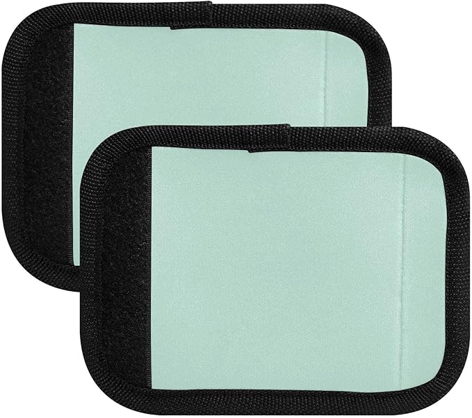 DOMIKING Light Green Luggage Handle Wrap Soft Luggage Identifiers for Suitcase Grip Tags for Travel Bag Luggage Suitcase Handle Covers Travel Accessories, 4 Pack