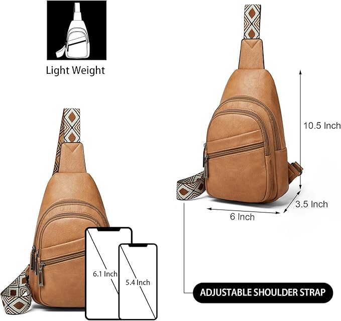 Sling Bag Crossbody Bags for Women Small Cross Body Bag Fanny Packs Chest Sling Purse for Daily Travel Leisure Sport