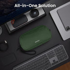 tomtoc Electronics Organizer Travel Case Performance, Water Resistant Bag Cable Tech Pouch Accessories, Carry Storage for Cord, Phone, Cables, Airpods, USB Flash Drive, Daily Items
