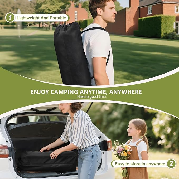 Folding Camping Table,Portable Roll-up Picnic Table with Carry Bag & Mesh Storage,Lightweight Camp Table for Camping,Picnic,Backyard,Party,Patio,BBQ