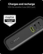 Mophie Powerstation Pro 20,000mAh Power Bank (Gen 3) – Ultra-Fast USB-C PD, 45W Output, Charges 3 Devices, Up to 4 Phone Charges, LED Indicator, Premium Anodized Aluminum Body, Black