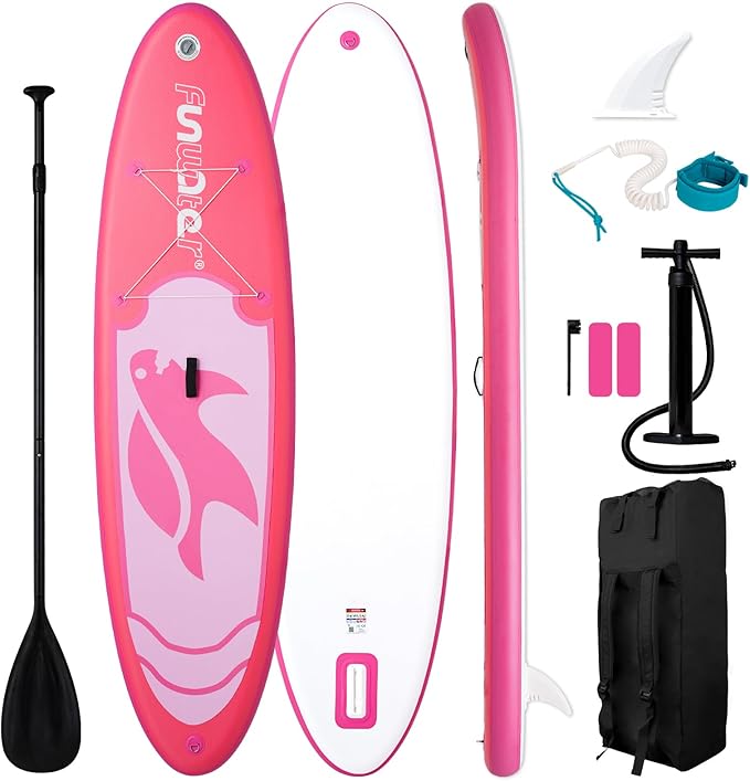 FunWater Inflatable Stand Up Paddle Board 10'/10'6"/11'/11'6" Paddle Board for Adults & Youth, Paddleboards Inflatable with Premium SUP Accessories, Wide Stable, Non-Slip Comfort Deck