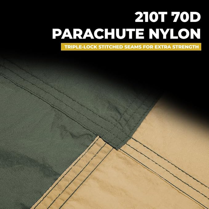 Grand Trunk Double Deluxe Parachute Nylon Hammock - 500lb Capacity Camping Hammock, 10.5x6.5ft, Lightweight & Durable (Cabo)