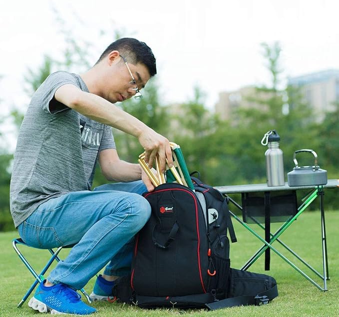 AOUTACC Ultralight Portable Folding Camping Stool for Outdoor Fishing Hiking Backpacking Travelling(XL:13"x14"x15";Large:11.8"x11"x11.4"; Medium:8.3"x9.5"x 11")
