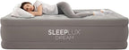 SLEEPLUX Dream Luxury Queen Air Mattress, Built-in Dual Pump, Stays Inflated All Night, 20” Double-High Blow-Up Airbed with Coil Beams, for Guests, RV Camping & Home, 1-Year Warranty