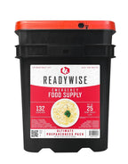 ReadyWise Emergency Food Supply - 132 Servings, Survival Bucket, Dehydrated & Freeze Dried Protein Meals, Camping Essentials, Ready to Eat Disaster Prepping Supplies,up to 25 Year Shelf Life