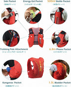 TRIWONDER Hydration Vest 2.5L Ultra Trail Running Backpack Hydration Pack Marathon Vest Lightweight Outdoor Hiking Cycling Daypack