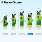 BJPKPK 32oz Insulated Water Bottles with 3 Lids, Paracord Handle & Non-slip Boot, Stainless Steel Metal Water Bottle,Reusable BPA Free Thermo, Tumblers, Bamboo Grove