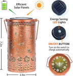 Bee Solar Lanterns Outdoor Waterproof Hanging Solar Lights Bee Gifts for Women Men Metal Honeybee Decorative LED Lanterns for Yard, Patio, Lawn, Tabletop, Pathway, Landscape, Garden Decor