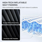 High Back Camping Chairs Inflatable Portable Camping Chair Lightweight Compact Folding Chairs with Carry Bag for Outdoor Backpacking Hiking Beach Lawn Fishing (Black)