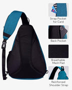 WATERFLY Sling Bag Sling Backpack Small Crossbody Shoulder Bag for Men Women Traveling Cycling Hiking Daypack