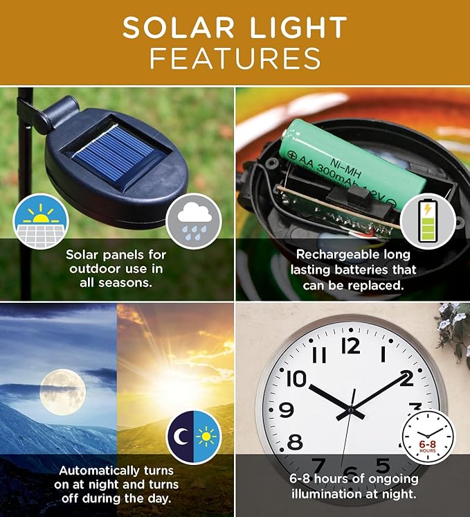 Regal Art & Gift Solar Lantern Outdoor, Waterproof Garden Décor, Ideal Gift for Women, Mom, Grandma – Hanging Metal Solar Lights for Yard, Patio, Backyard, Porch, Multi, Dragonfly, Small